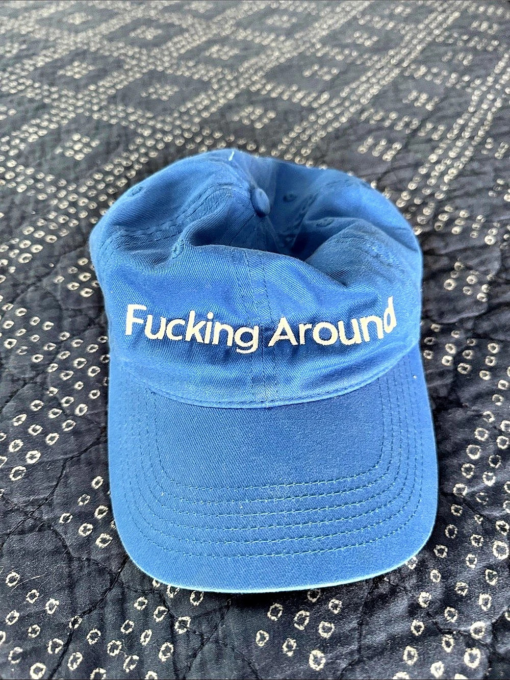 Embroidered Blue Baseball Cap